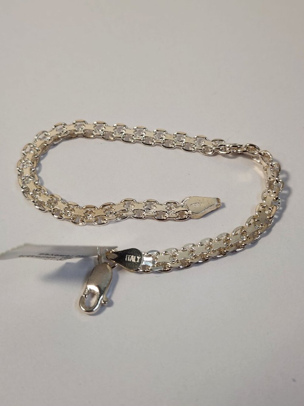 Vintage Italian White Gold Over 925 Silver Valentino Bracelet 7.5" NWT NOS - Picture 8 of 14
